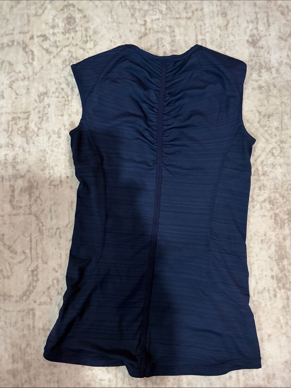 Athleta Deep Navy Zip-Front Sleeveless Performance Tank - Picture 3 of 3